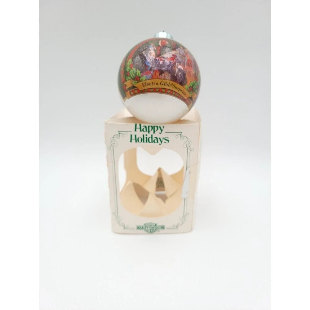 1999 Harley Davidson Christmas Ball Ornament Ltd ELECTRA GLIDE SURPRISE Series 1